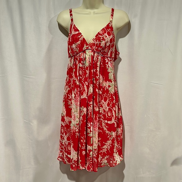 Oscar de la Renta Dresses & Skirts - Oscar de la Renta Beautiful Dark Pink Floral Strappy Dress **Size M** 🌺🌺